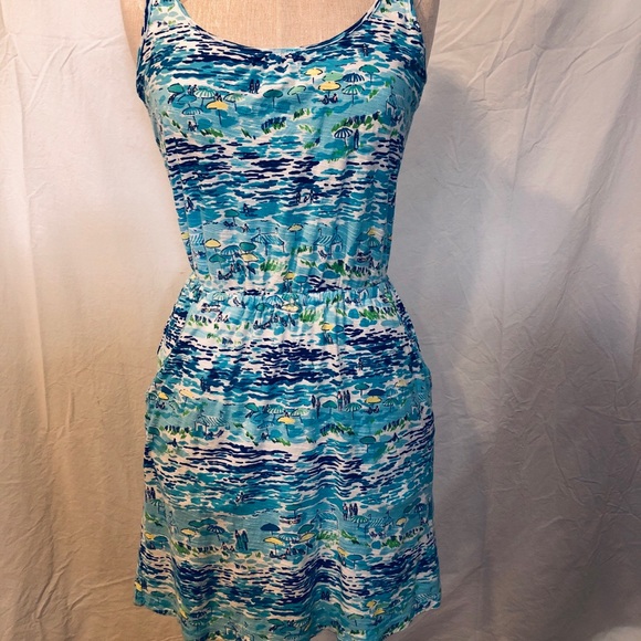 Lilly Pulitzer Dresses & Skirts - Lilly Pulitzer Aqua Print Dress XS